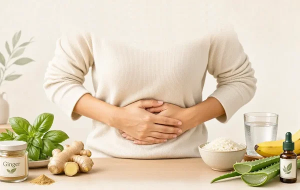 man put his hand on his stomach